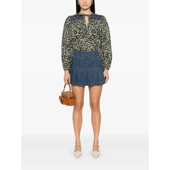 New Ulla Johnson Women's Tillie Blouse Top Size 8 in Raven - Picture 1 of 8